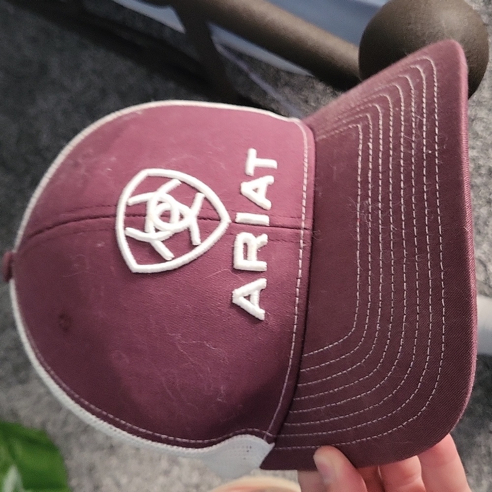 Ariat Burgundy snapback hat